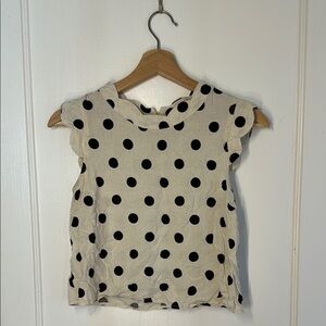 Polka Dot Linen Top